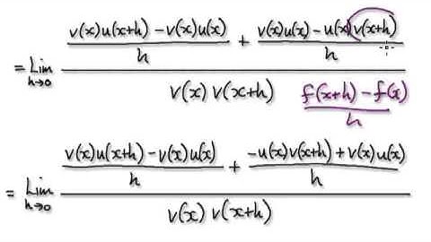 Video 1197 - Calculus - Quotient Rule - Proof