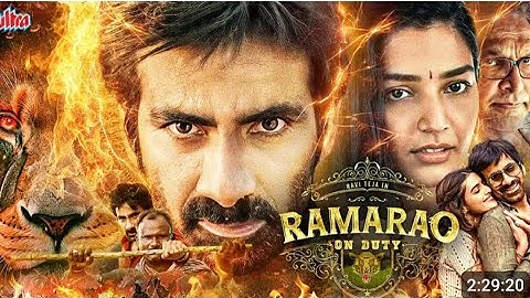 Ravi Teja RAMARAO ON DUTY New Release (2025) South BLOCKBUSTER Movies Dubbed Hindi| Rajisha, Anveshi