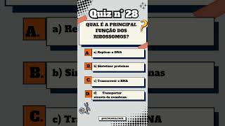 Quiz n° 28 Biologia celular   #quiz  #biomedicina #dna