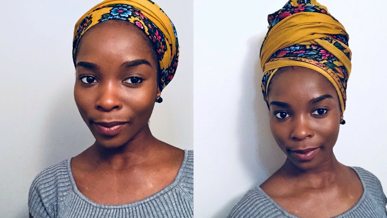 Different Ways To Tie Headwrap With Braids. YouTube
