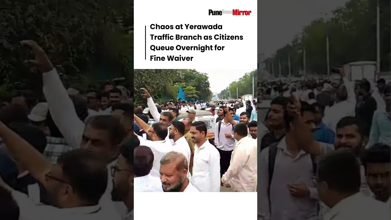 Chaos at Yerawada Traffic Branch as Citizens Queue Overnight for Fine Waiver 1