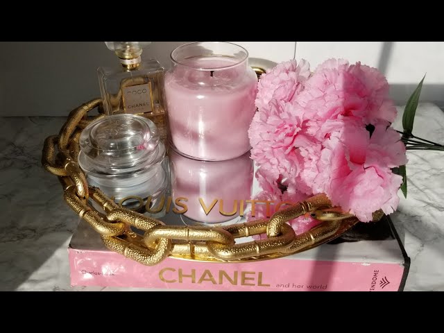 DOLLAR TREE DIY : LOUIS VUITTON & CHANEL DESIGNER GOLD LINK CHAIN MIRRORED  VANITY COFFEE TABLE TRAY 
