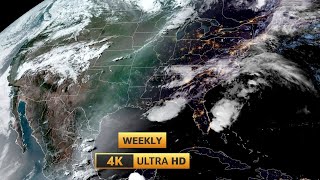 Relaxing 4K UHD of May 13, 2024 (week) with Clouds Moving Across the US Plus Calming Music