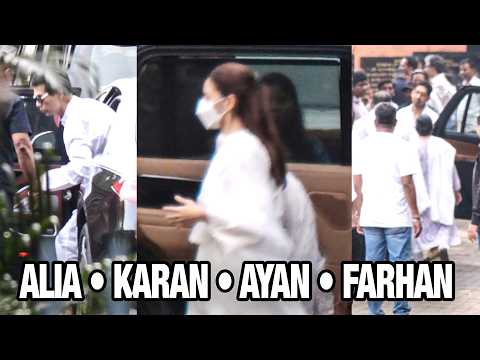 Rani Mukerji’s Mother Krishna Mukerji Funeral |Farhan Akhtar, Alia Bhatt, Karan Johar & Ayan MukerjI