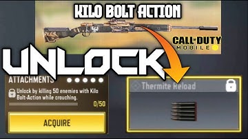 HOW TO UNLOCK THERMITE FOR KILO BOLT ACTION BY KILLING 50 ENEMIES WITH KILO WHILE CROUCHING