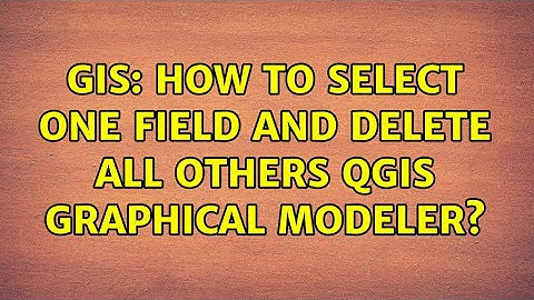 GIS: How to select one field and delete all others QGIS graphical modeler?