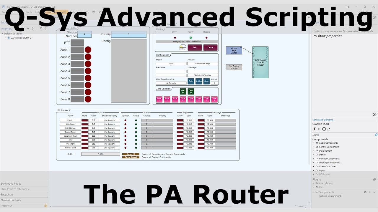 Q-Sys Advanced Scripting: The PA Router - YouTube
