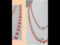 Seltene Korallen / Perlen Mix Kette coral pearl necklace 835 Ø 7,6mm Kugel 83cm