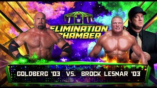 Goldberg vs Brock Lesner with Paul Heyman | WWE 2K23 Elimination Chamber 12