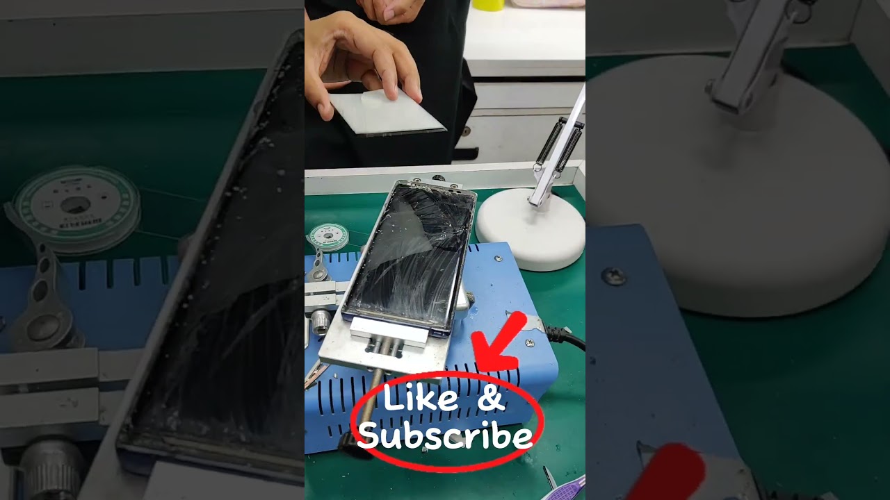 Samsung Note 9 broken glass replacement very easily see how.