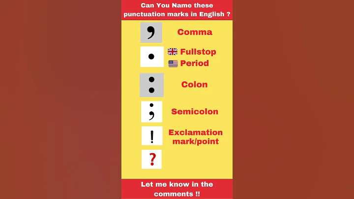 Punctuation marks in english! #english #ytshorts #shorts #native #pronunciation #vocabulary