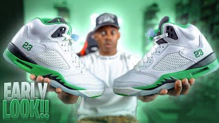 FIRST LOOK! The Air Jordan 5 LUCKY GREEN Are WAY BETTER Than I EXPECTED! They Will Sit But Not LONG!