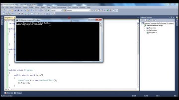 Part 24 - C# Tutorial - Difference between method overriding and method hiding.avi