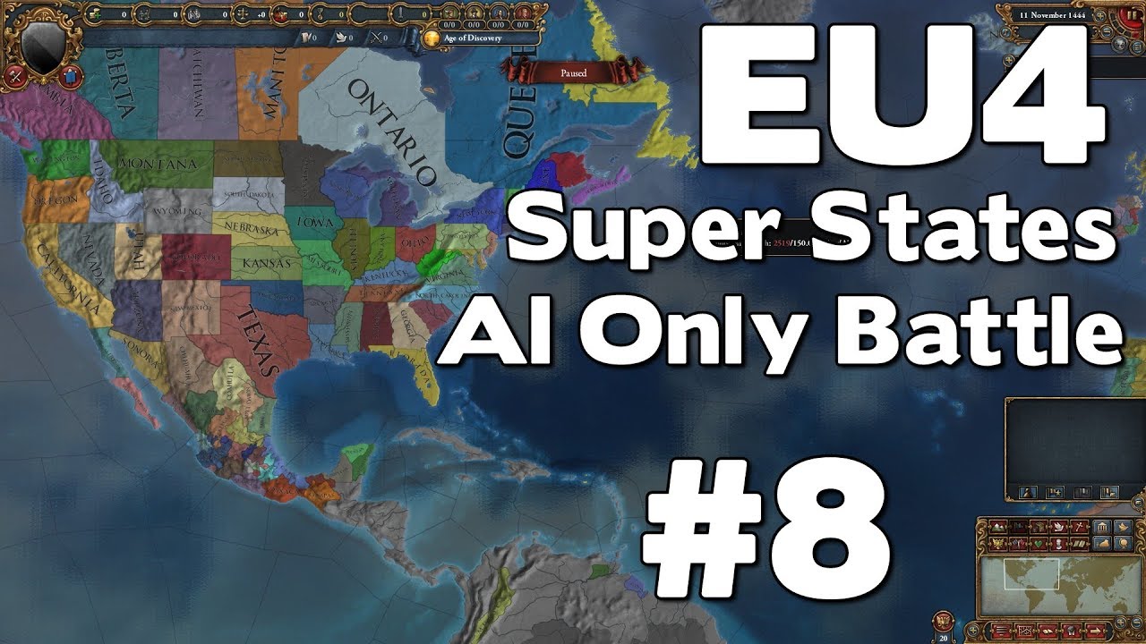 EU4 Super States AI Only Battle (Europa Universalis IV Super States Mod