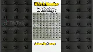 Guess Which Number Is Missing #shortvideo #viralvedios #missing #number