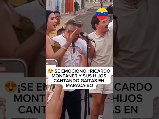 Ricardo Montaner y sus hijos Mau y Ricky cantando gaitas en Maracaibo ¡Se emocionó!🇻🇪😍