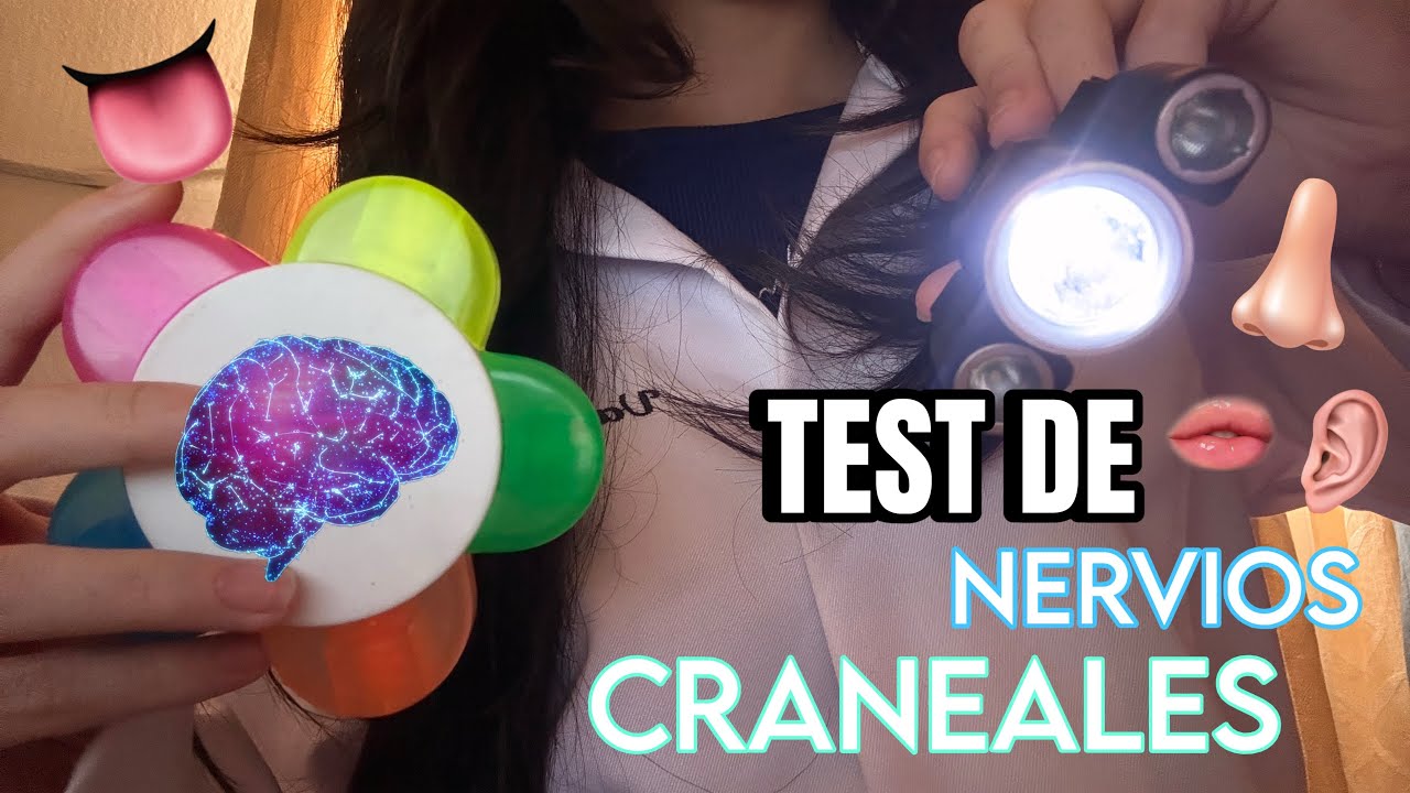 ASMR test de nervios craneales (soft spoken) 🧠|| ASMR para dormir (sonidos relajantes + tapping)