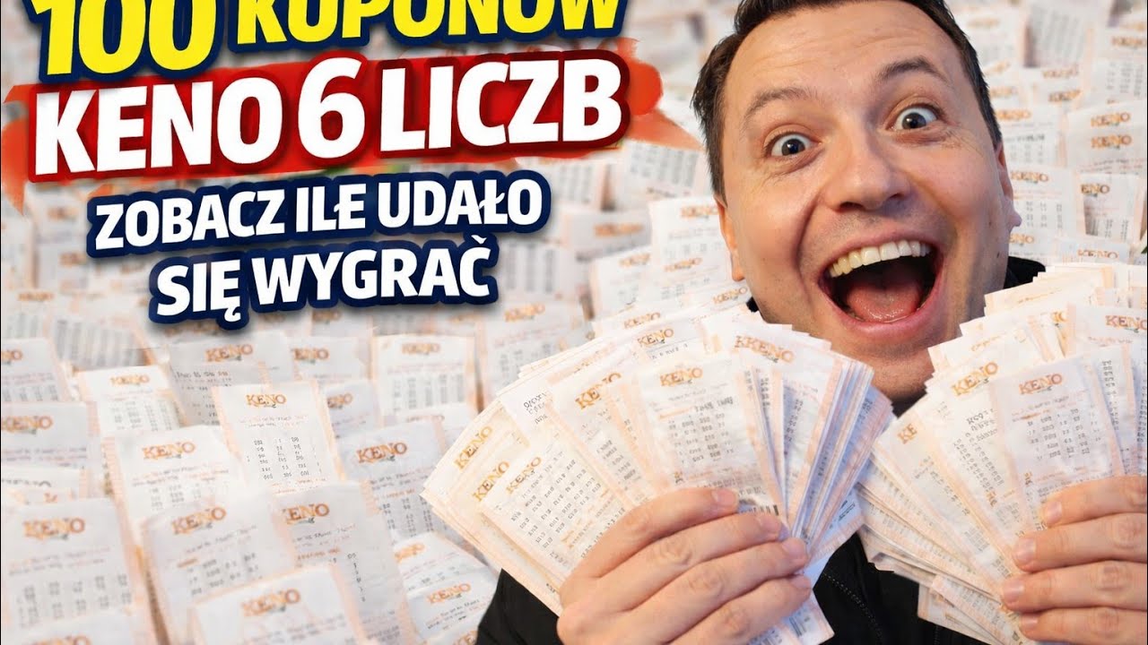 WYGRANA KENO 100 KUPONÓW NA 6 LICZB Z MNOŻNIKIEM Zdrapki Lotto