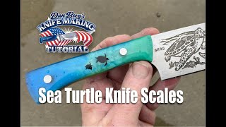 DIY Sea Turtle Cast Resin Knife Handles | Step-by-Step Tutorial | BergKnifeMaking