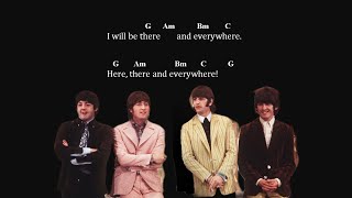 Chords for Here, There And Everywhere (The Beatles)