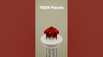 Cloth Simulation - 1 VS 100K Faces #3dart #blender #3danimation