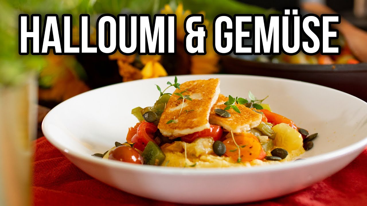Schnelle Gemüsepfanne mit Halloumi!