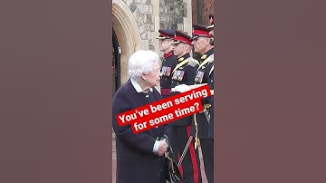Queen Elizabeth makes Canadian soldiers laugh with cheeky joke #shorts #funny #royalfamily