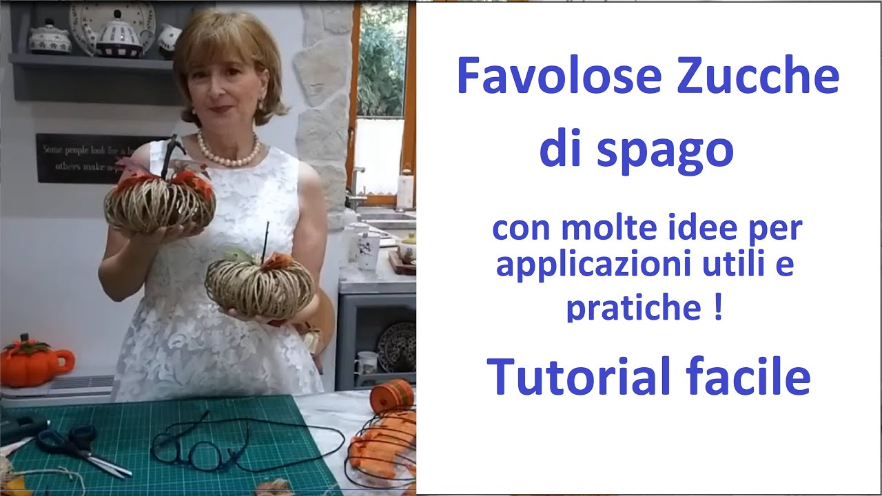 Ammireranno le Tue bellissime Zucche di spago ! Tutorial veloce