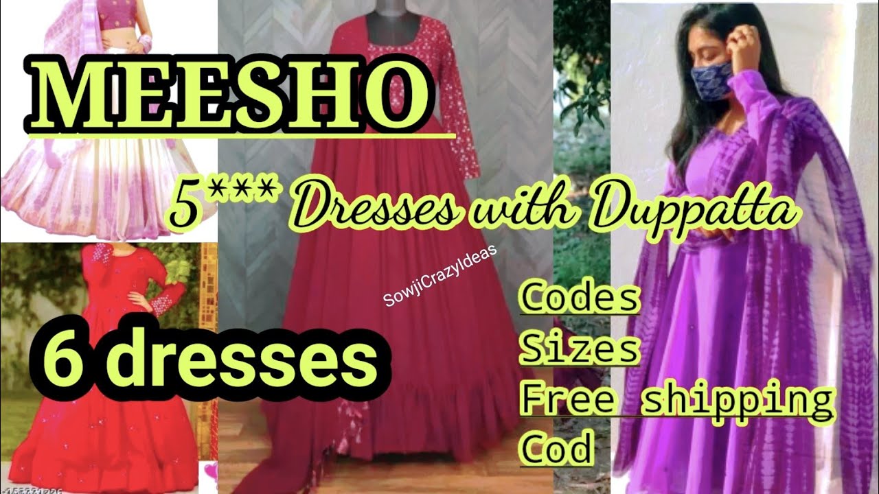 meesho 6Long 💕dresses with duppatta 💯 for festive