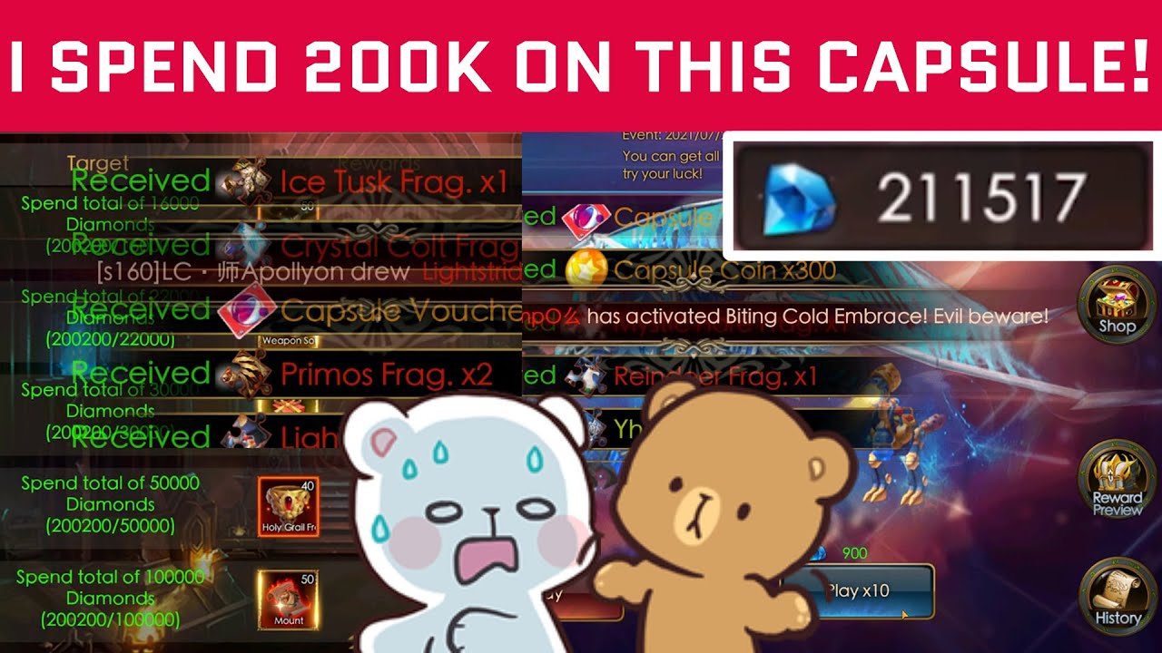 I Spent 200k Diamonds On This Capsule - 700B Milestone - Legacy of Discord - Apollyon