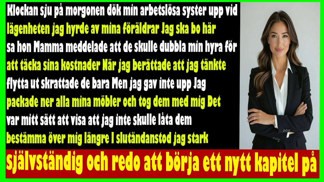 Kl 7 visade min arbetslösa syster upp sig hos mina föräldrar Jag flyttar in