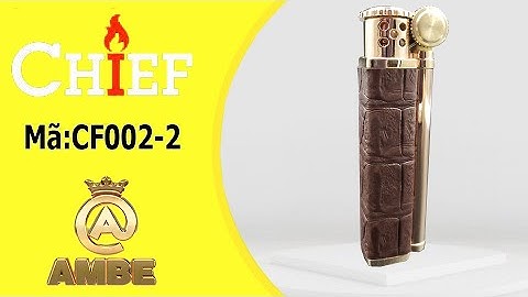 Hộp quẹt xang đá hình ống bọc da đẹp lạ cực chất Chief CF002-2 - Ambe.vn