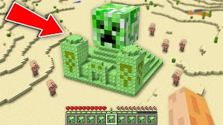 This is SECRET CREEPER TEMPLE in My Minecraft World !!! New Desert Temple in Minecraft !!!