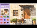 Basic Landscape Watercolor - Door (sketch & cloloring, Arches rough) NAMIL ART