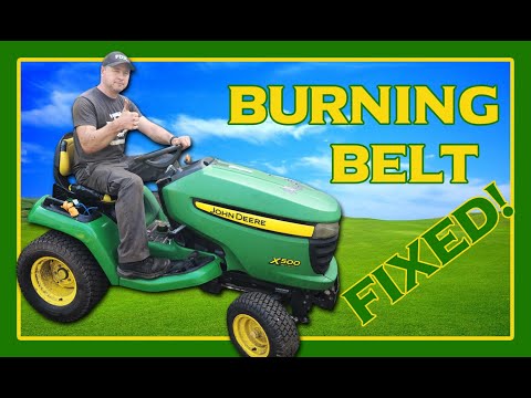 John Deere X-Series Riding Mower Burning Drive Belt Problem Fixed! Also Electrical Issue Repaired!