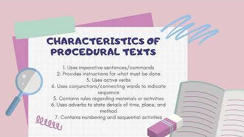 Procedure text