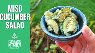 Japanese Miso Cucumber Salad 🥒🌿 Vegan &amp; Gluten-Free!