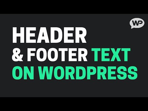 Add Header / Footer Text in WordPress with NO CODING!