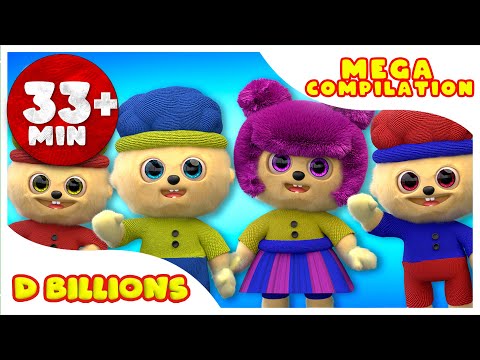 Knitted Cha-Cha, Chicky, Lya-Lya & Boom-Boom Toys | Mega Compilation | D Billions Kids Songs