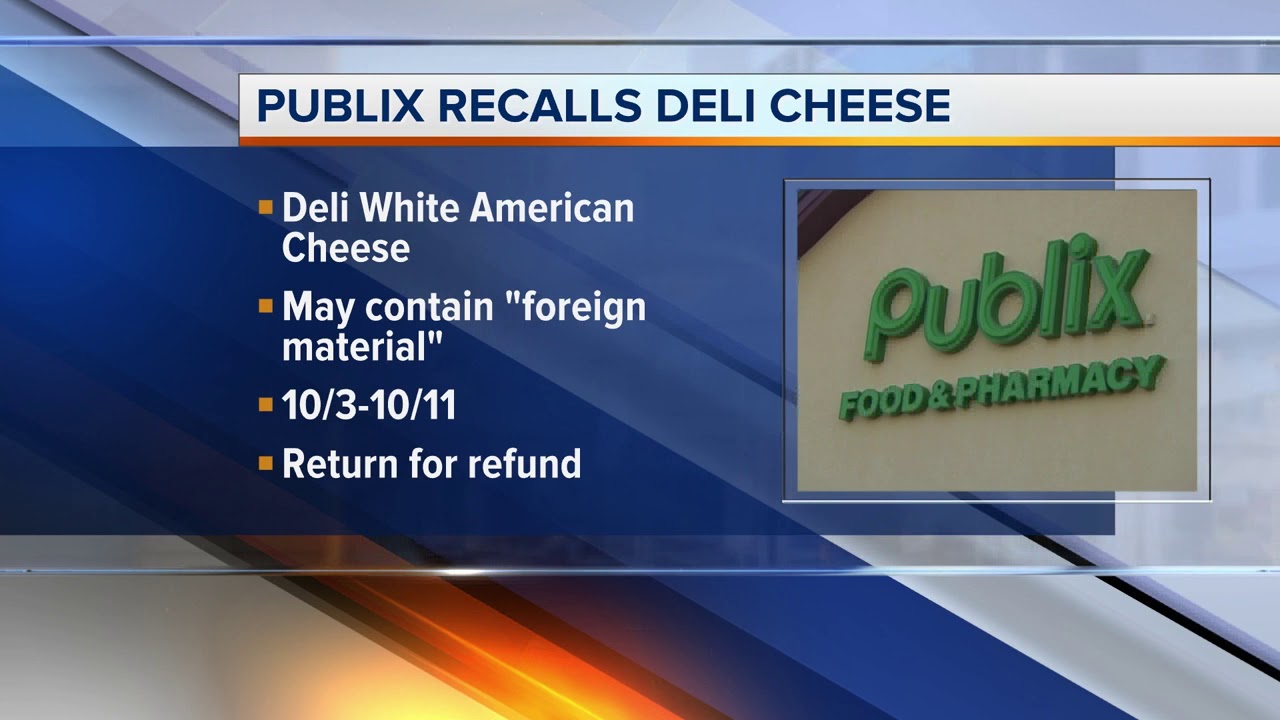 Publix recalls white American deli cheese YouTube
