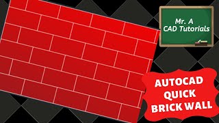 Quick Brick Wall AutoCAD (Hatch Command)