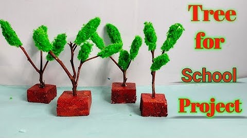 Paper Tree for School Project/3D Paper Tree for model/paper tree craft/Easy diy paper tree