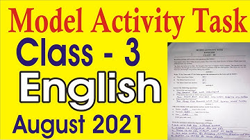 Class 3 English Model activity task l Model activity task Class 3 English l August new class 3 Engli