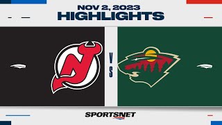 NHL Highlights | Devils vs. Wild - November 2, 2023