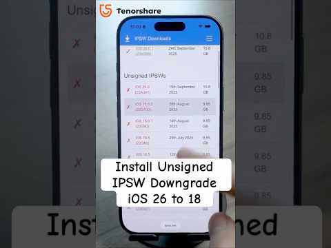 How To Install Unsigned IPSW On IPhone Downgrade IOS 26 To IOS 18 2025 Guide