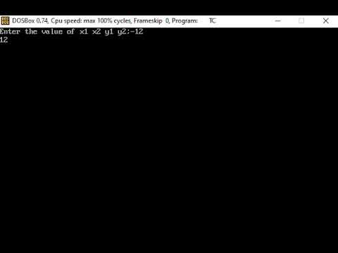 Distance between two point in c programming