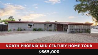 Living in North Phoenix Inside a Mid-Century Home for Sale | NO HOA   Pool