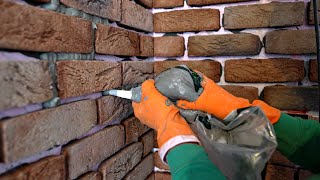 How to Install Brick Veneer on a Wall