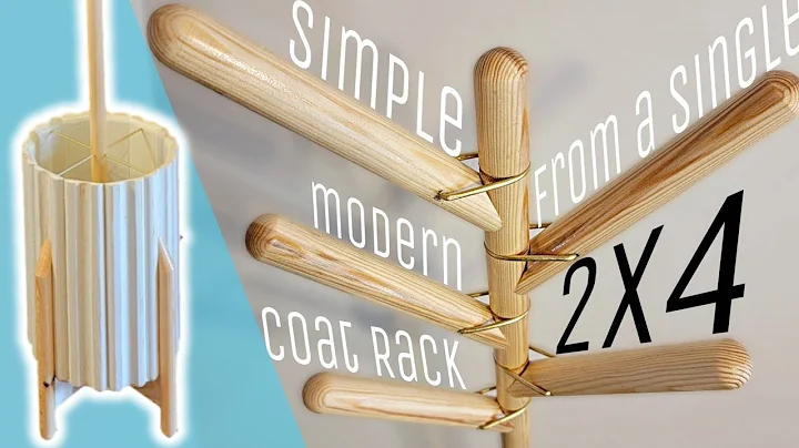One 2x4 Challenge // Modern Coat Rack // Woodworking