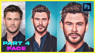 [ Photoshop Tutorial ] CHRIS HEMSWORTH Vexel art - PART 4 FACE